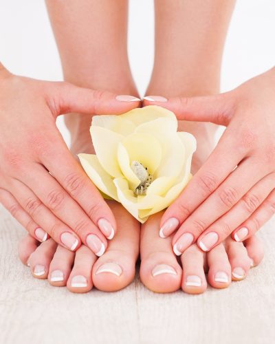 Beautiful manicure and pedicure.
